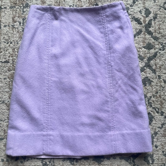 VINTAGE Wool Pencil Skirt Women’s Size 26 Lilac Office Feminine Colourful Lined - Picture 2 of 7